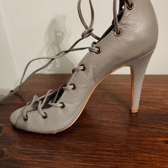 Zimmermann Lace Up Heels in Gray E.U. 37, U.S. 6.5 - Picture 14 of 16